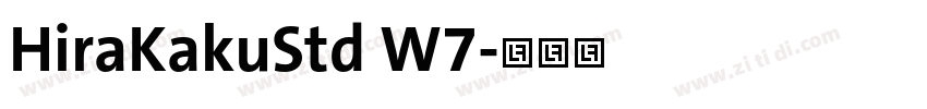 HiraKakuStd W7字体转换